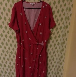 Pop sugar size 2x womens wrap tie dress !